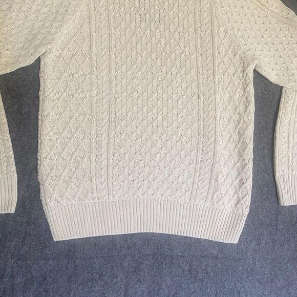 Nike Men's Life Cable Knit Turtleneck Sweater Light Bone FB7770-072 Size Small - Picture 7 of 16